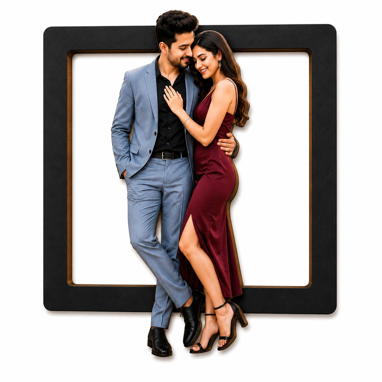 Couple Cutout Wall Frame